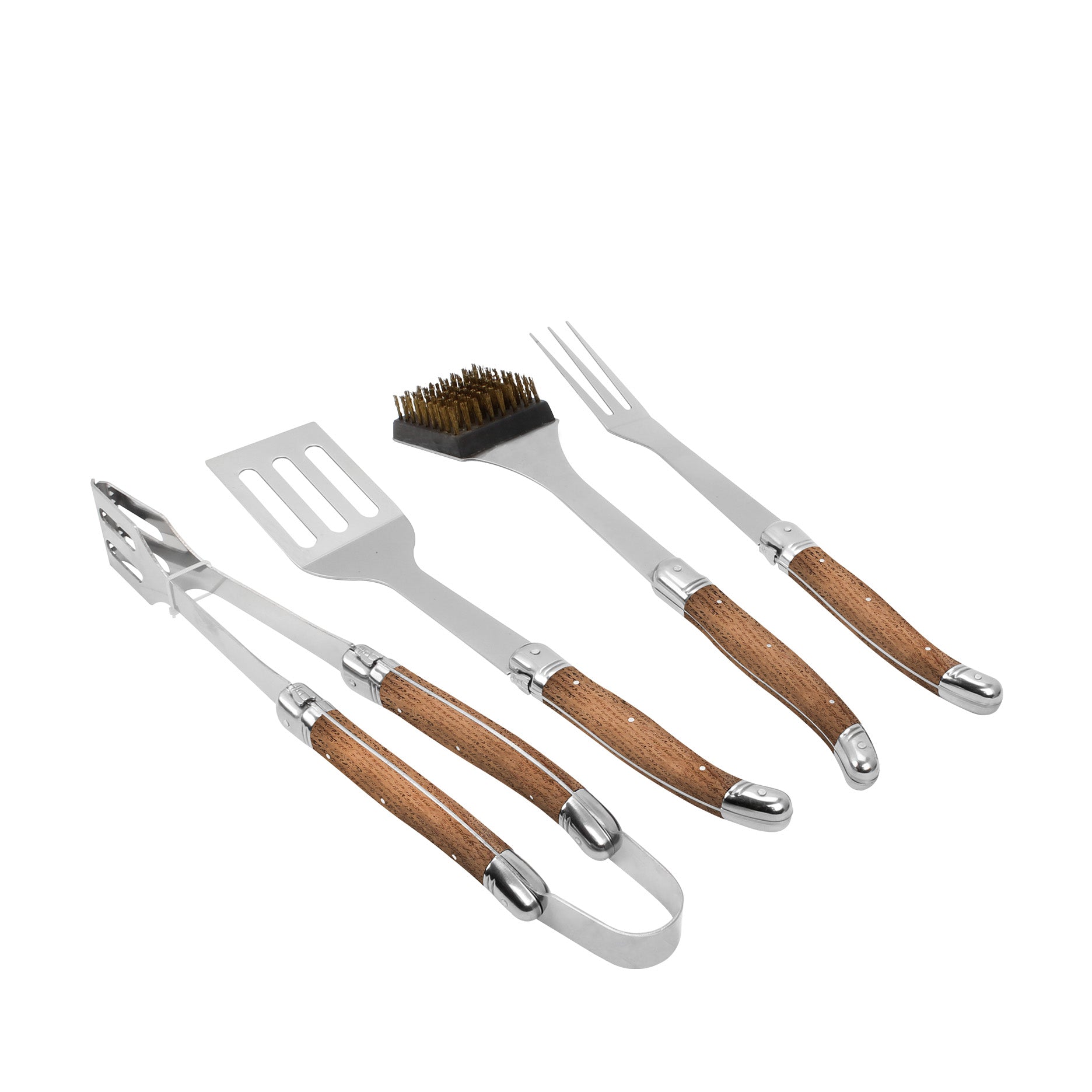 Grillbesteck 4-teilig Eiche
